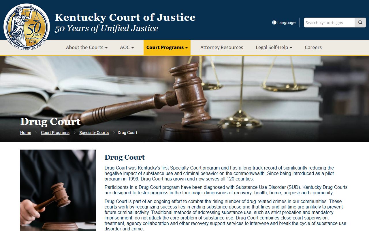 Clay County Circuit Court Drug Court context from Kentucky Court of Justice
