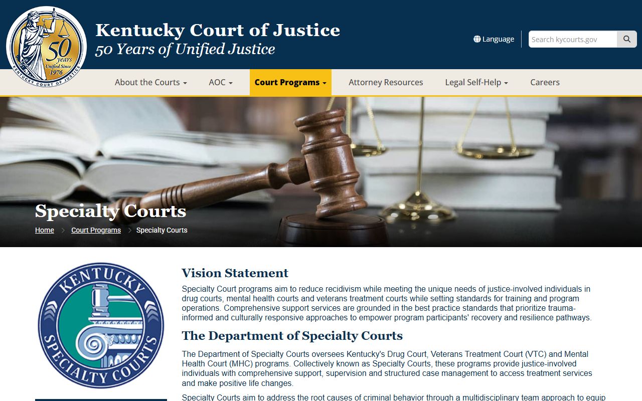 Clay County Circuit Court specialty court context from Kentucky Court of Justice