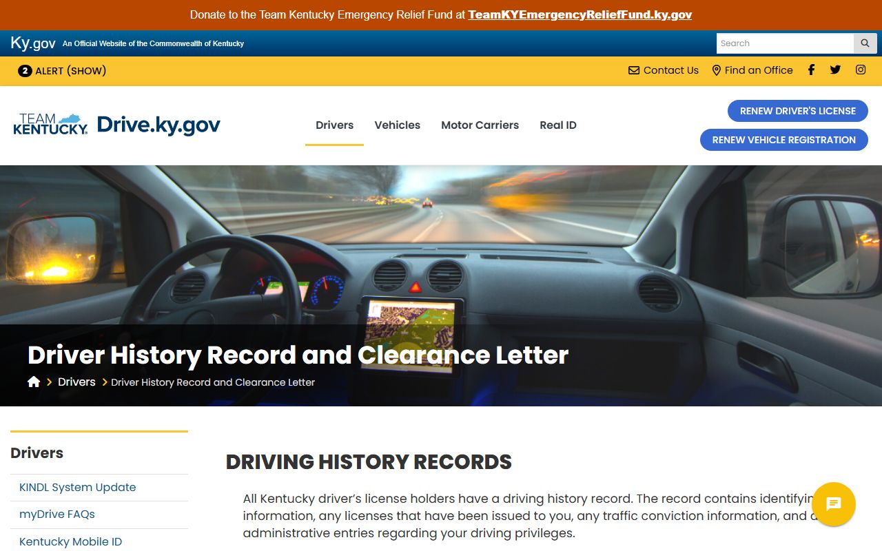 Clay County traffic court records compared with Kentucky driver history records