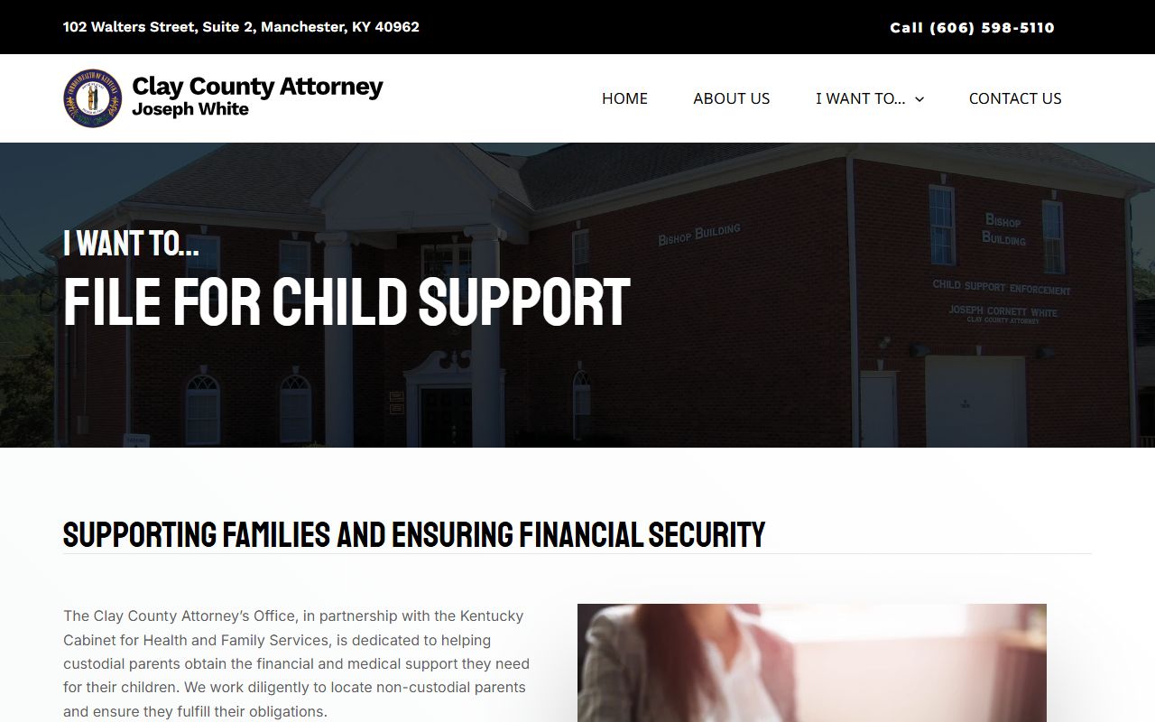 Clay County court records county attorney child support page