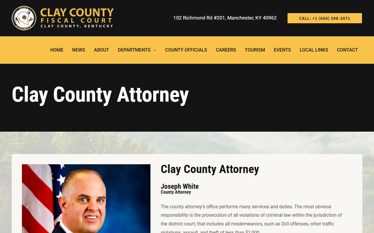 Clay County court records county attorney page