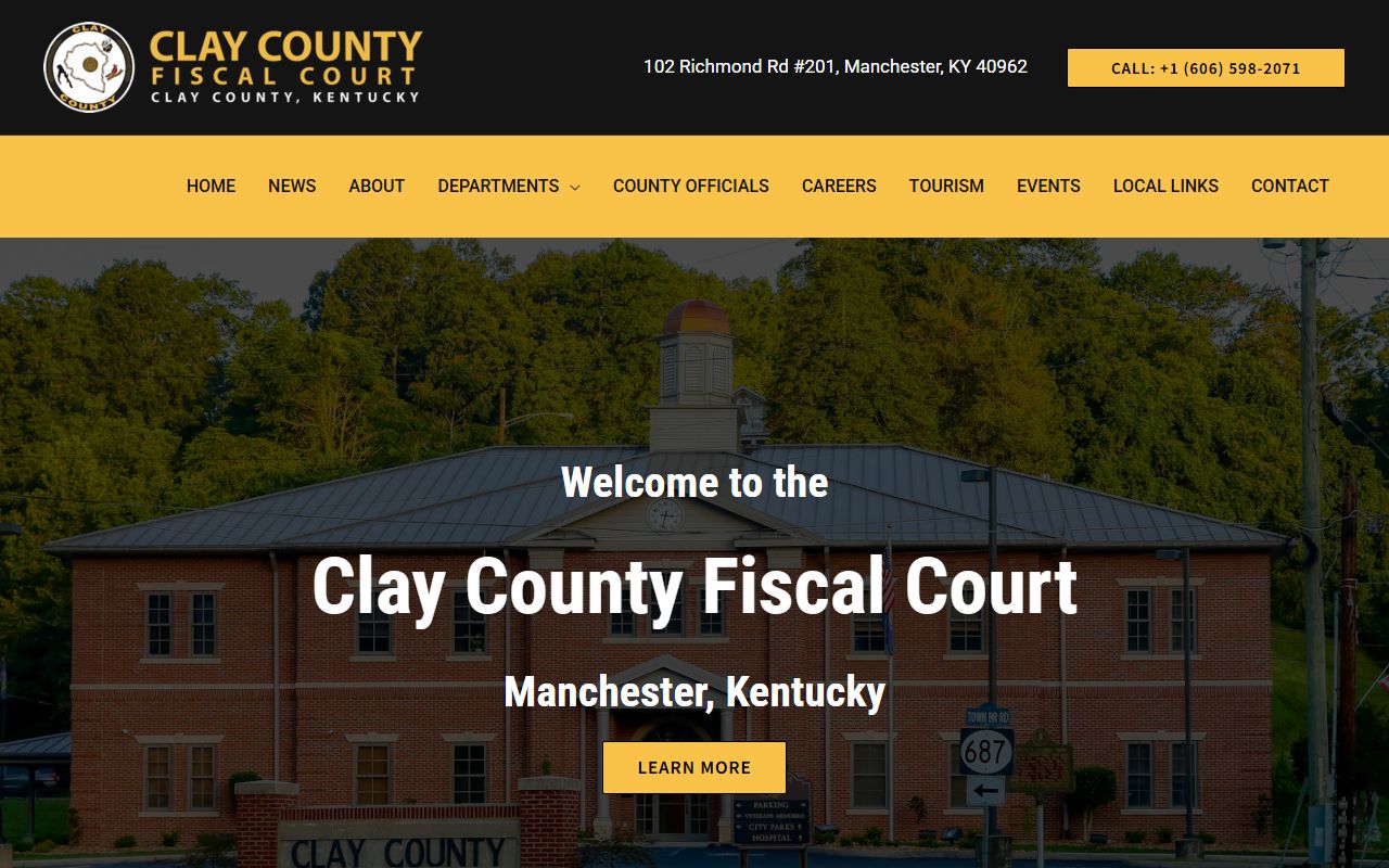 Clay County court records Fiscal Court homepage
